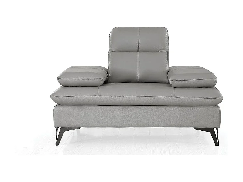 Fauteuil cuir Design  avec dossier avance-recul IRIS Gris
