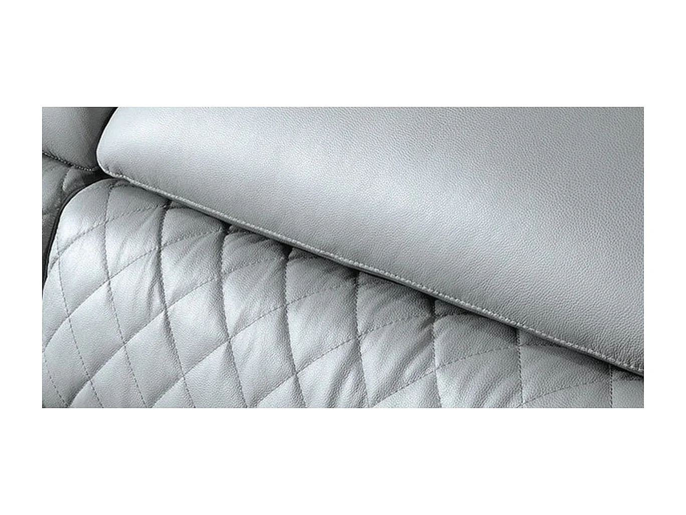 Fauteuil en cuir GARCIA - Gris Gris souris