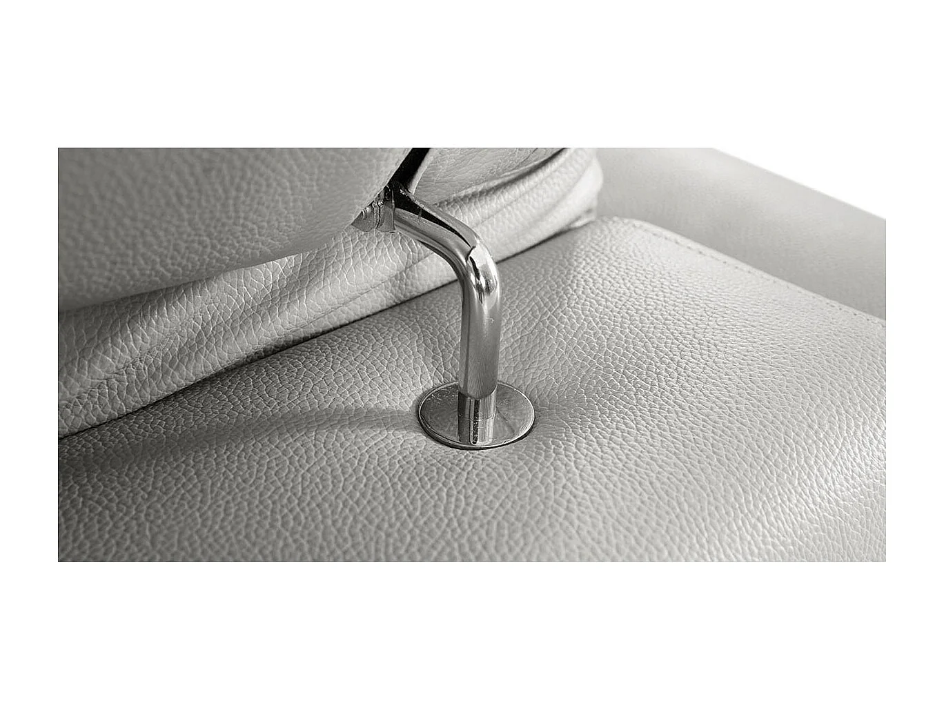 Fauteuil cuir Design ELLIE Gris perle