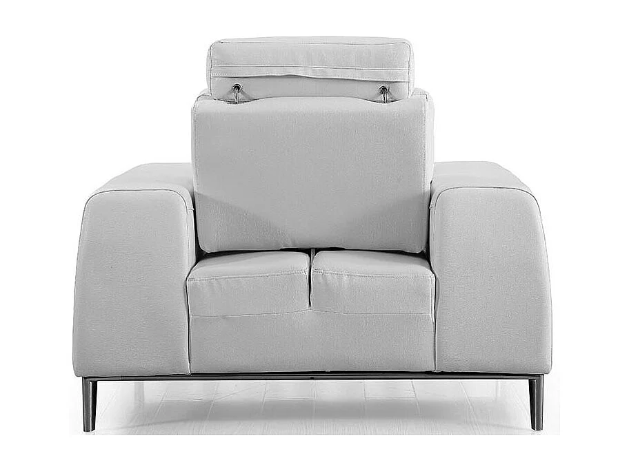 Fauteuil cuir avec dossier avance-recul LOOLAK Blanc