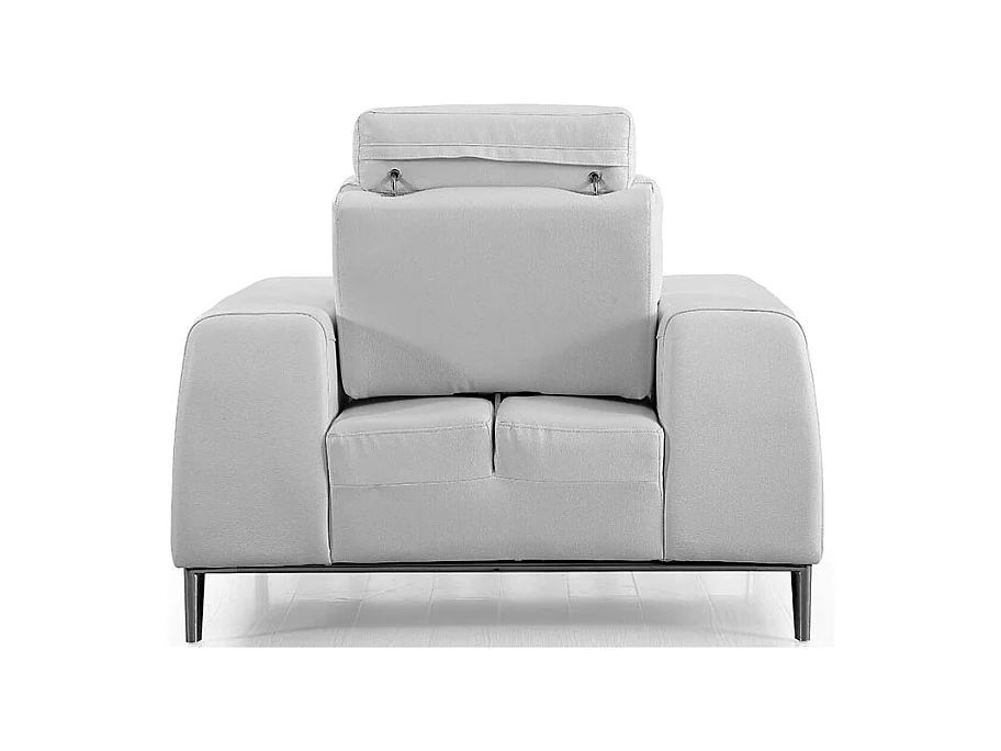 Fauteuil cuir avec dossier avance-recul LOOLAK Blanc