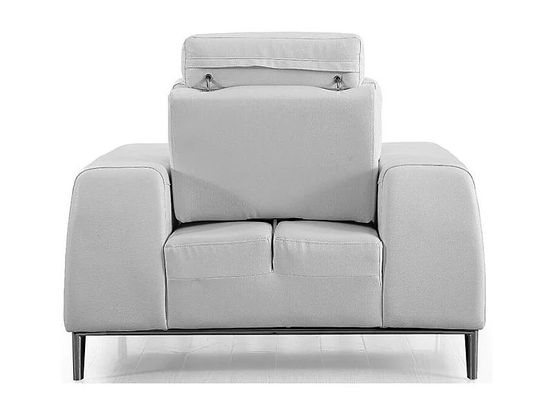 Fauteuil cuir avec dossier avance-recul LOOLAK Blanc