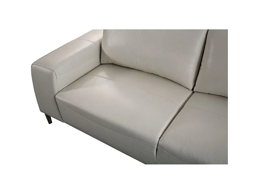 Canapé 3 places en cuir avec dossier avance-recul  LOOLAK Beige