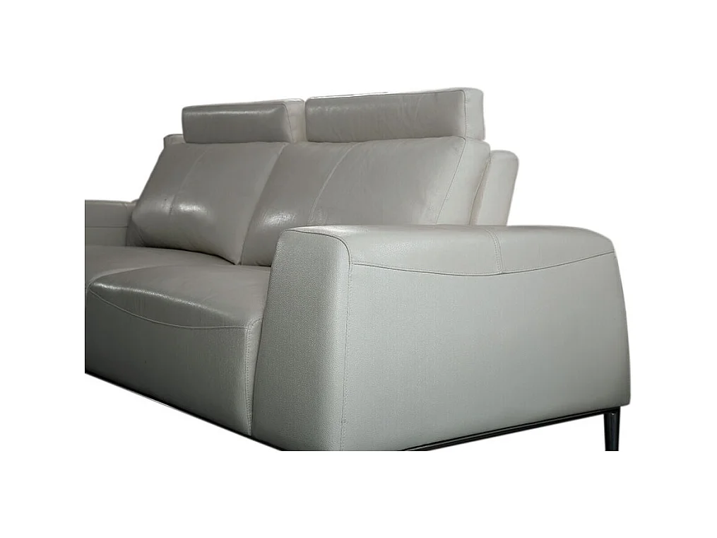 Canapé 3 places en cuir avec dossier avance-recul  LOOLAK Beige