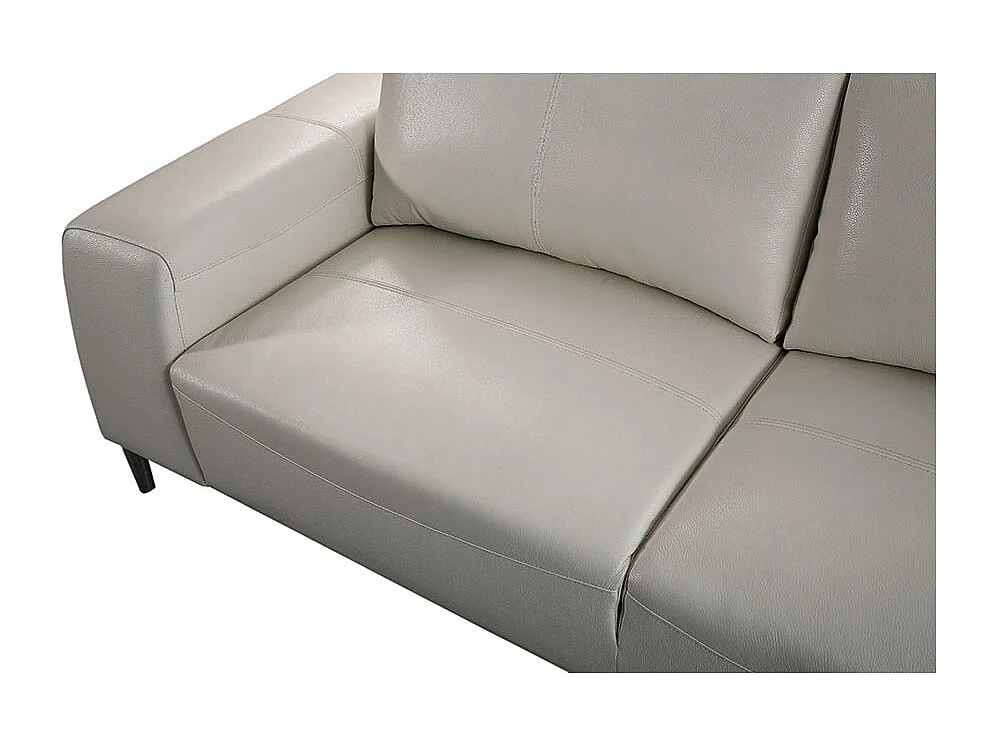 Canapé 3 places en cuir avec dossier avance-recul  LOOLAK Beige