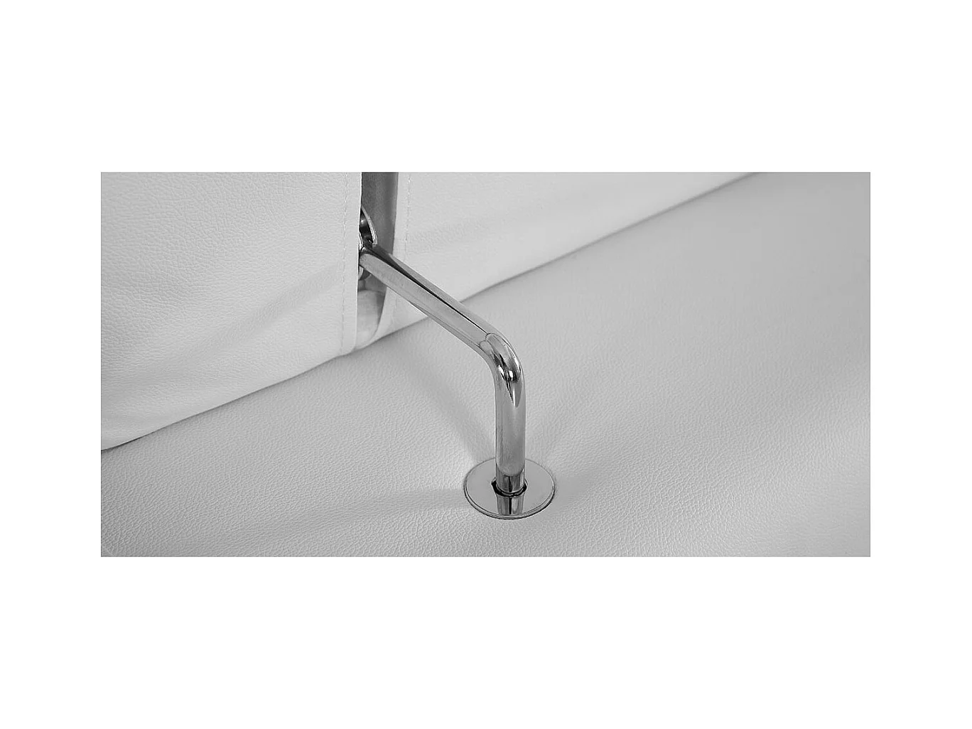 Canapé 3 places Cuir JACOB Blanc - Angle Droit