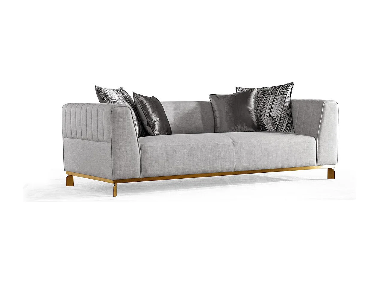 Canapé 3 places en tissu EVEN - Gris clair