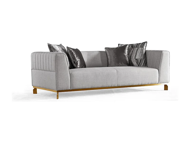 Canapé 3 places en tissu EVEN - Gris clair