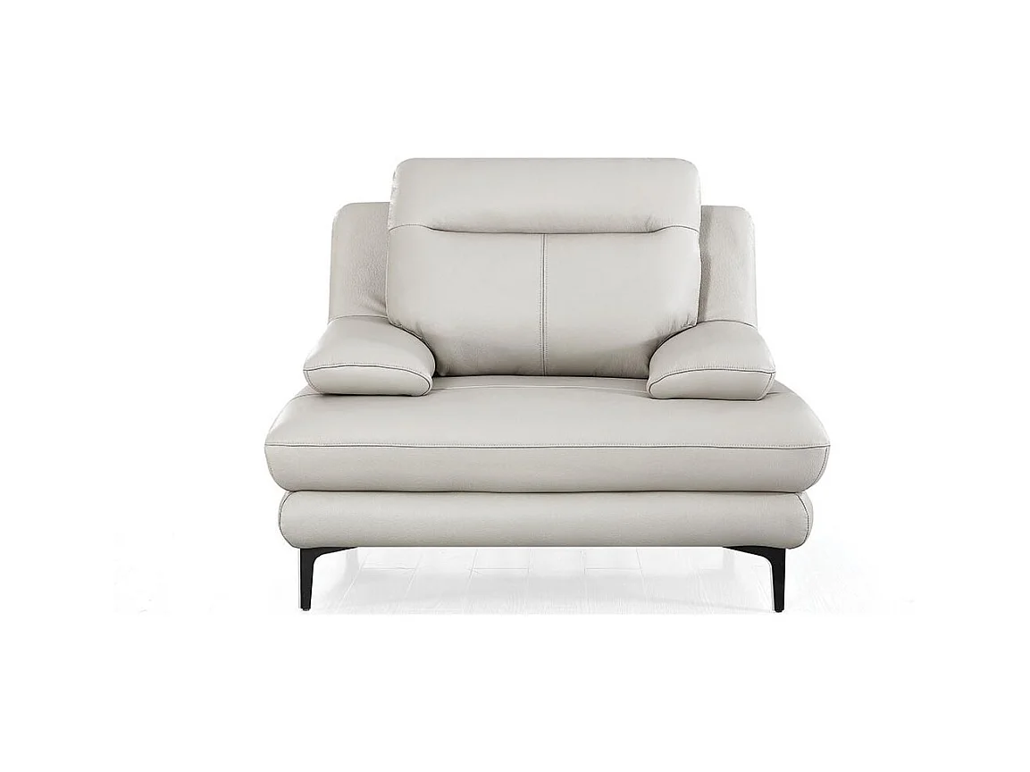 Fauteuil cuir Design avec dossier avance-recul LYA Beige