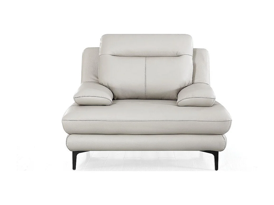 Fauteuil cuir Design avec dossier avance-recul LYA Beige