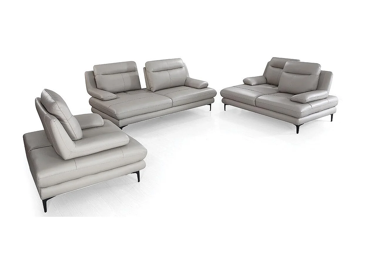 Fauteuil cuir Design avec dossier avance-recul LYA Beige