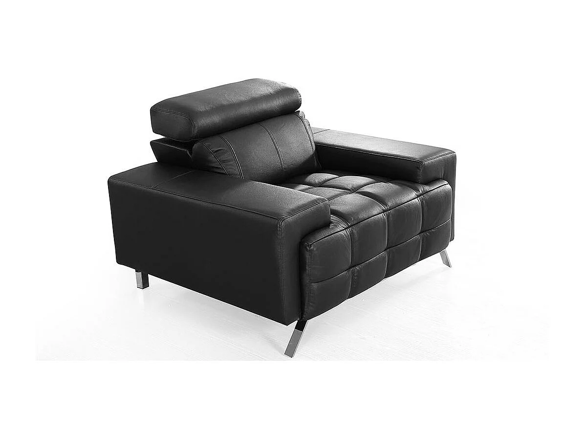 Fauteuil cuir Design JACOB Noir