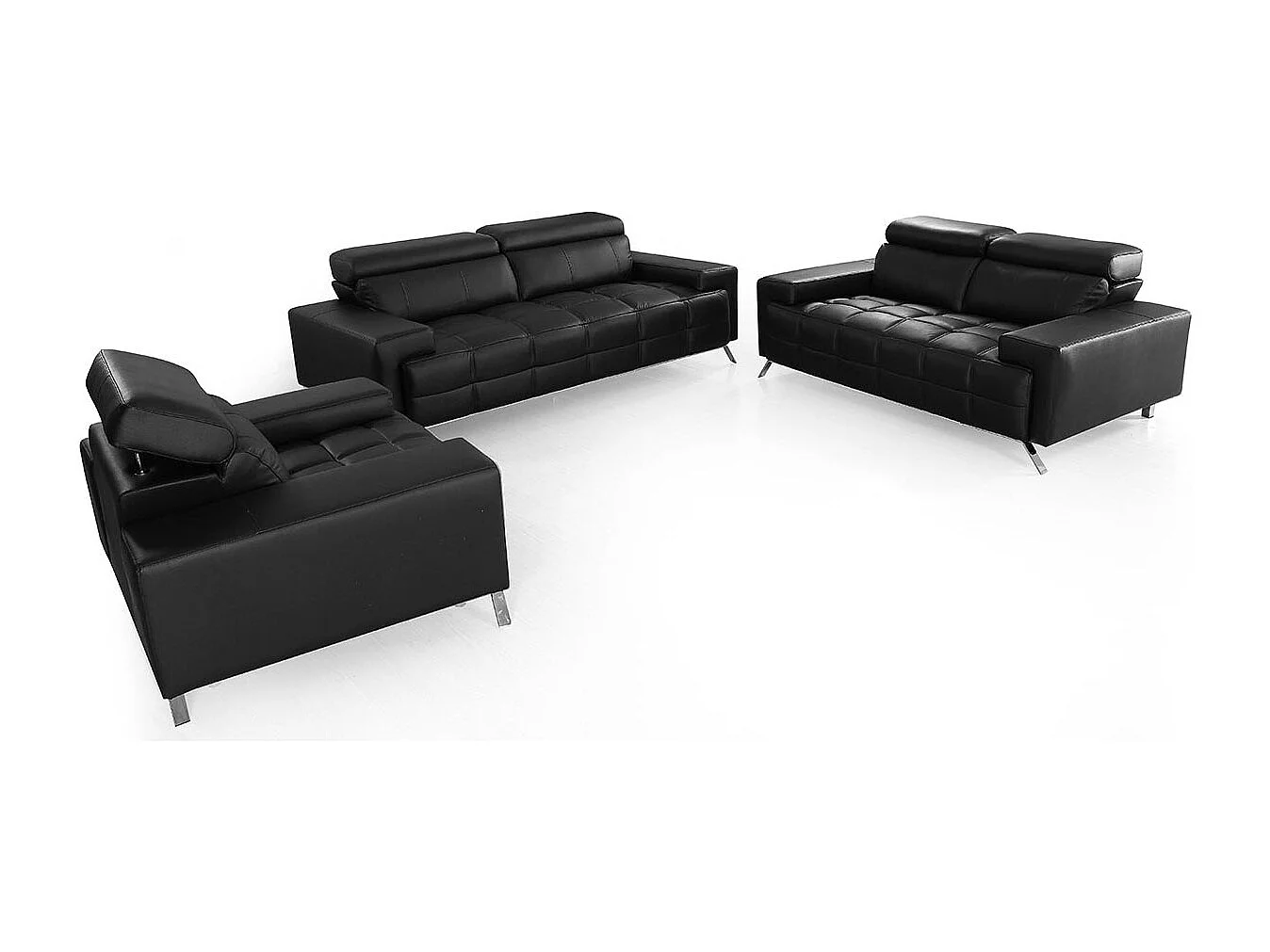 Fauteuil cuir Design JACOB Noir