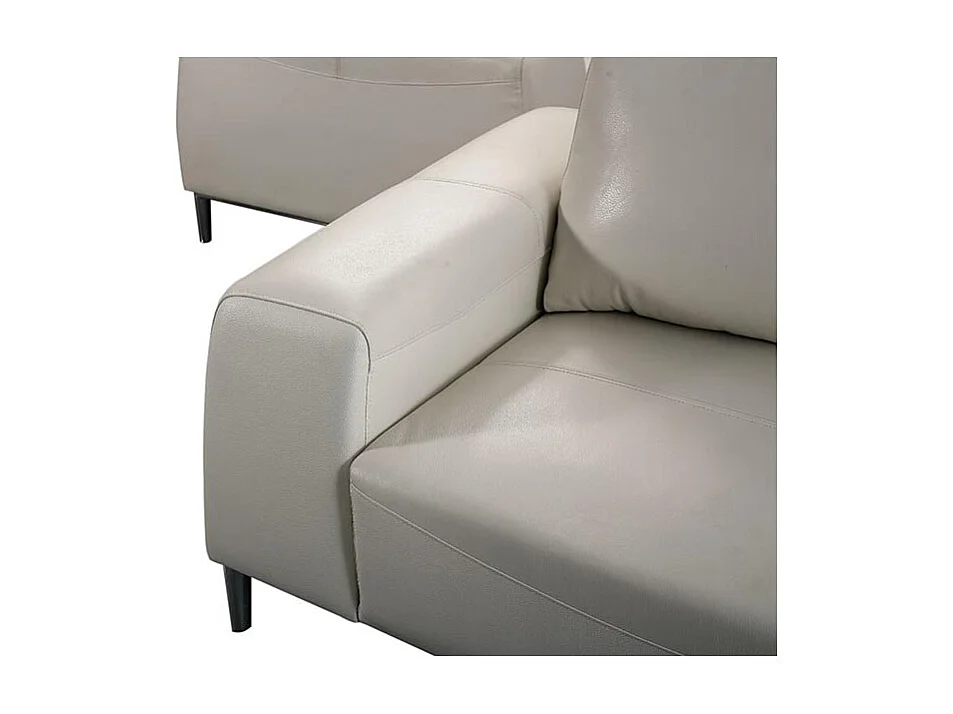 Fauteuil cuir avec dossier avance-recul LOOLAK Beige