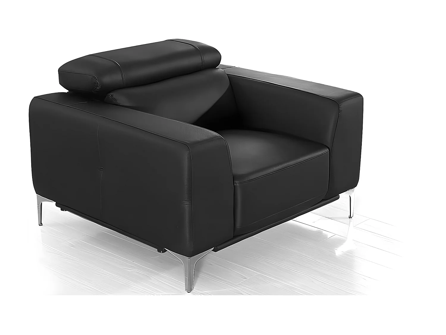 Fauteuil cuir Design NORA Noir