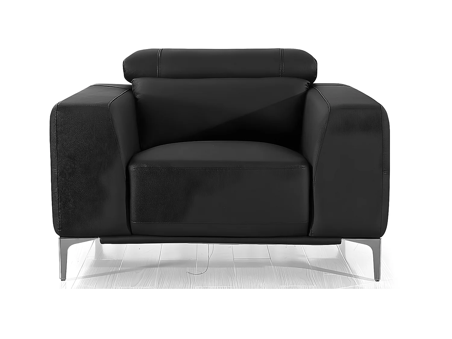 Fauteuil cuir Design NORA Noir