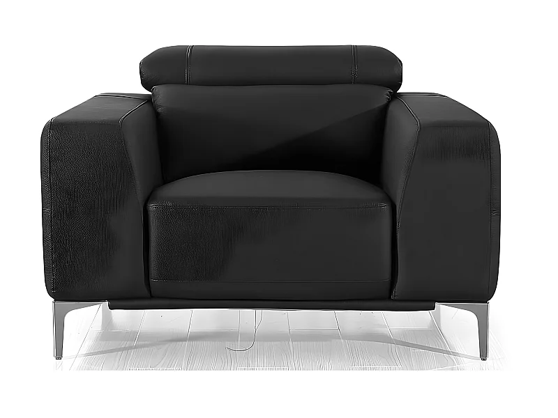 Fauteuil cuir Design NORA Noir