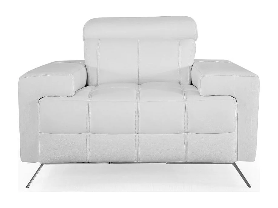 Fauteuil cuir Design JACOB Blanc