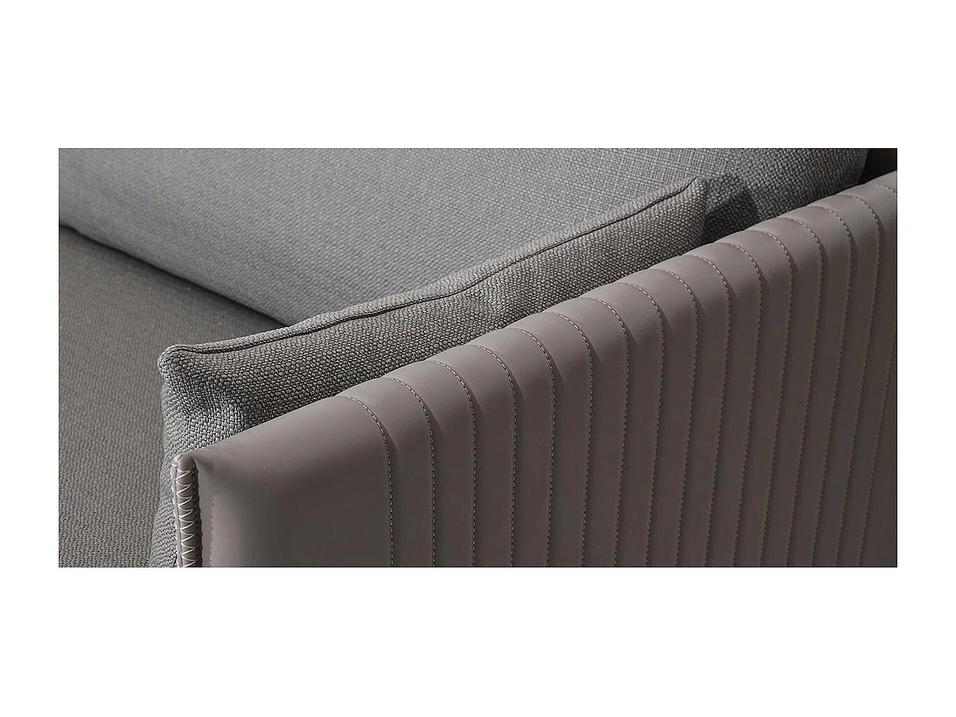 Canapé 2 places en tissu BOSEO - Taupe