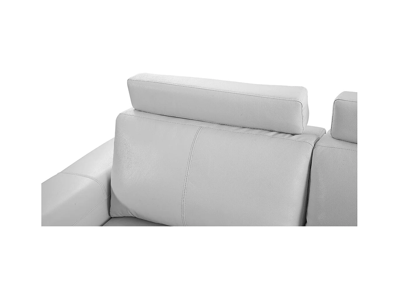 Canapé 2 places en cuir avec dossier avance-recul  LOOLAK Blanc