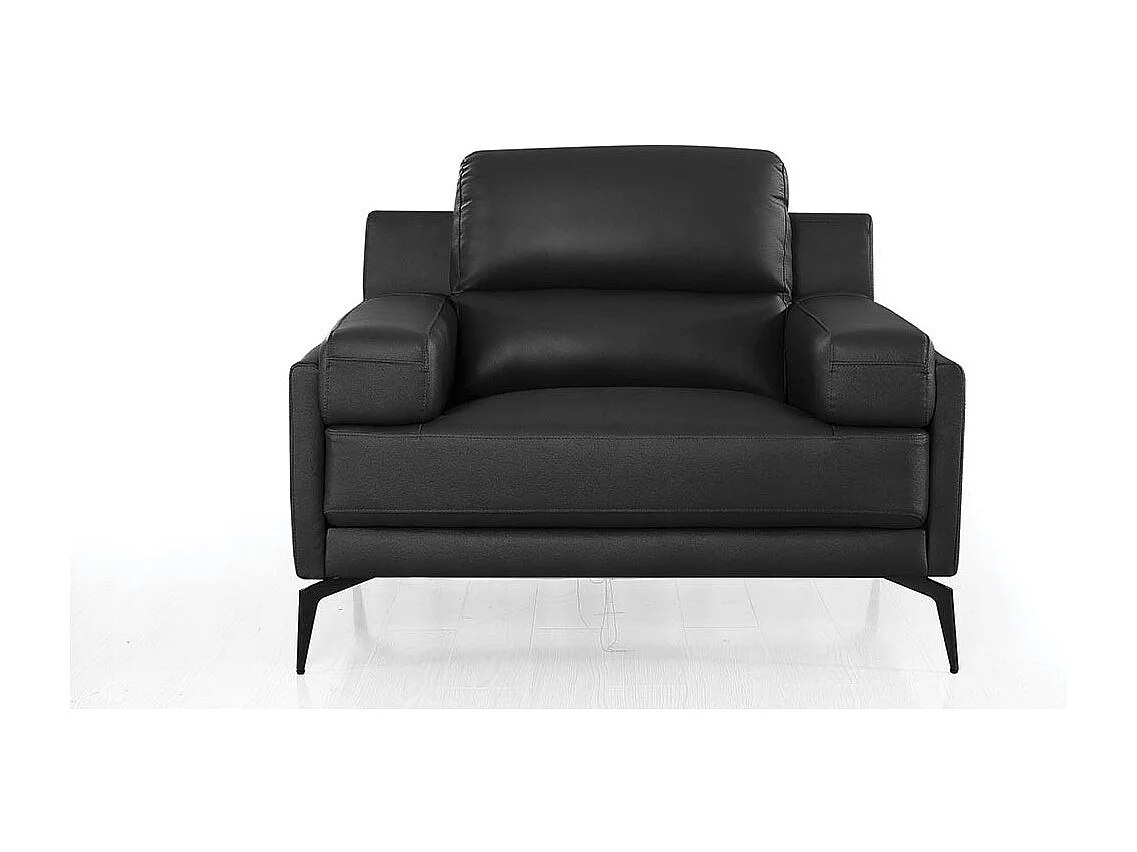 Fauteuil cuir Design MAYRON Noir