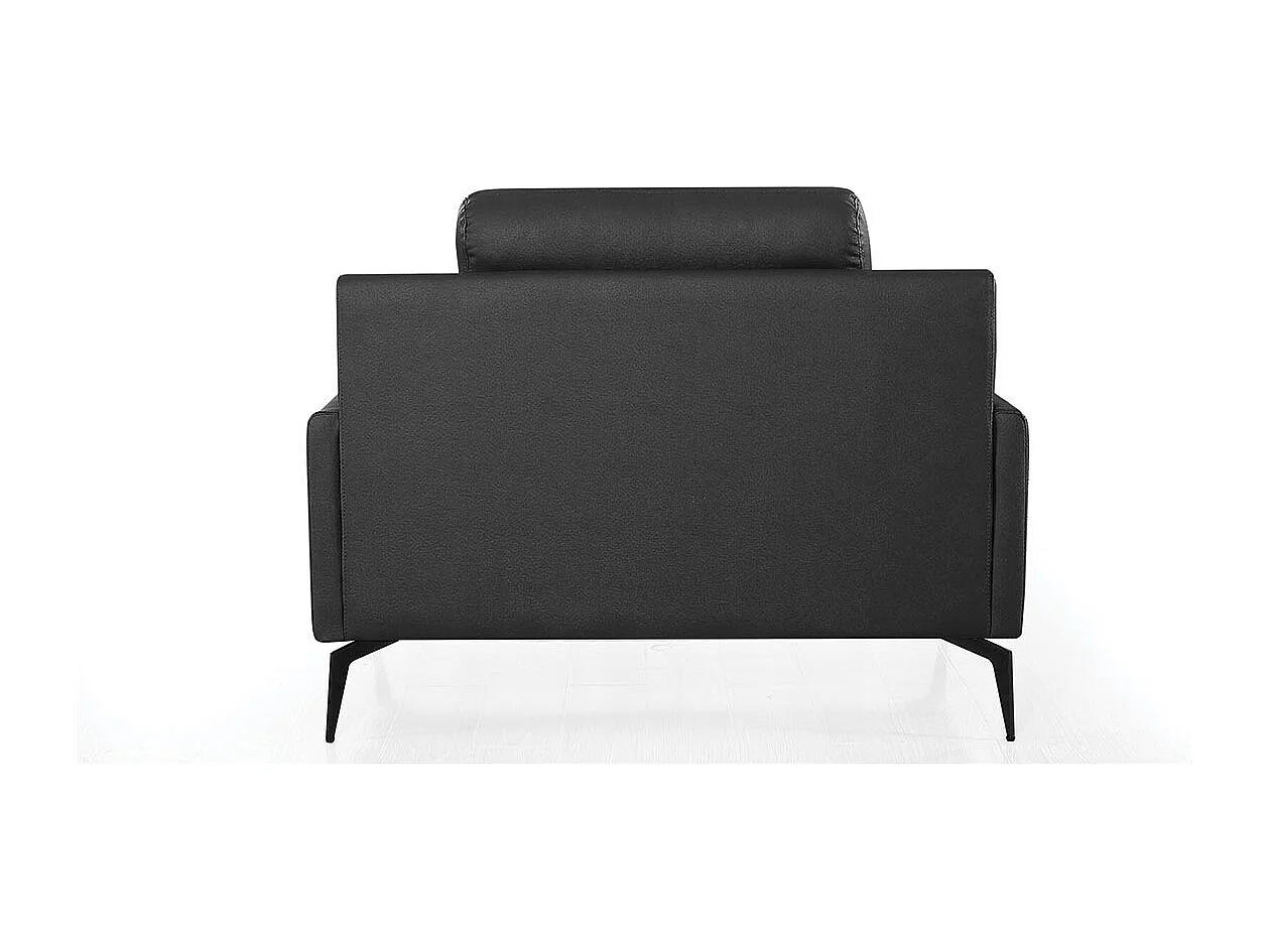 Fauteuil cuir Design MAYRON Noir