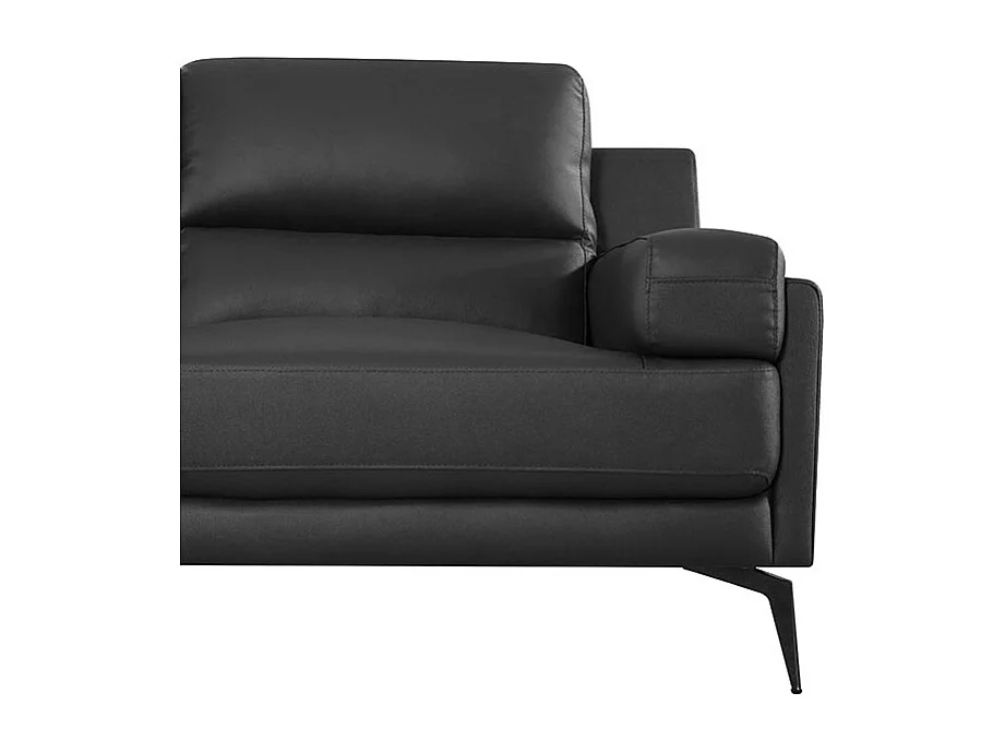 Fauteuil cuir Design MAYRON Noir