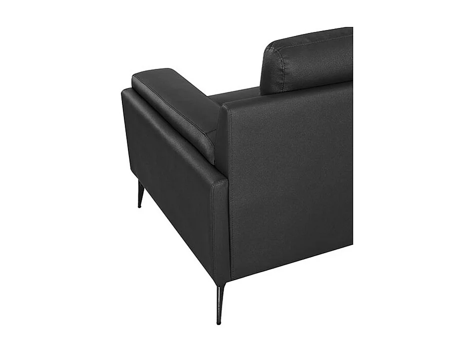 Fauteuil cuir Design MAYRON Noir