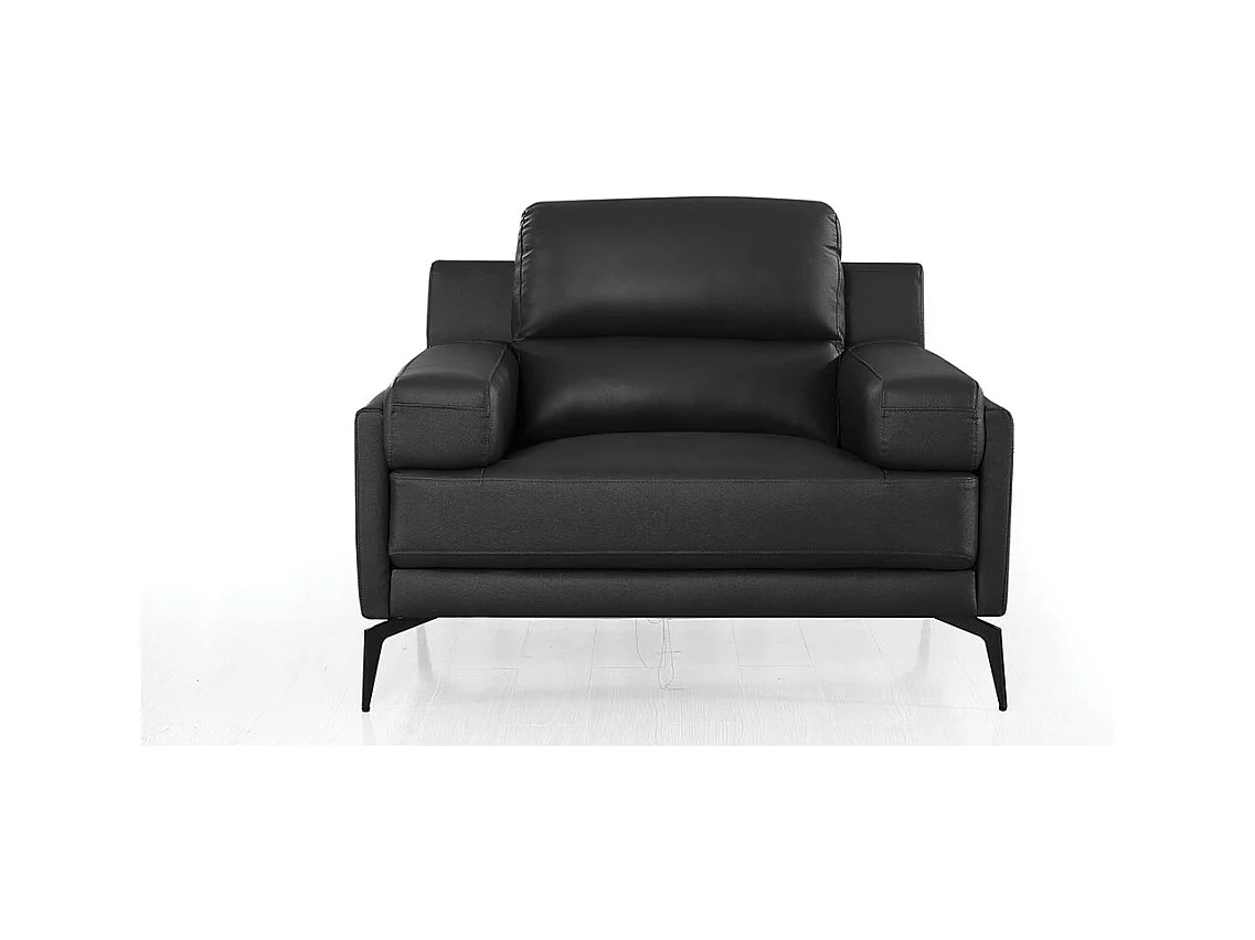 Fauteuil cuir Design MAYRON Noir