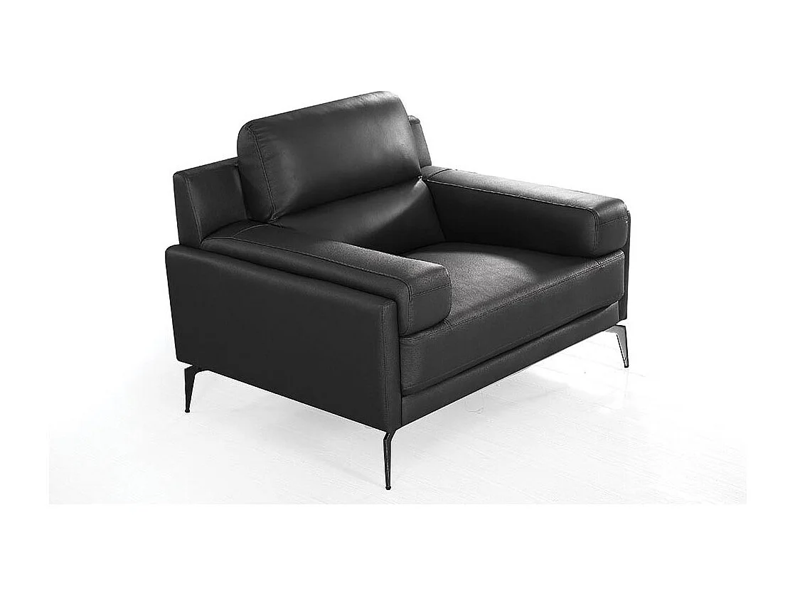Fauteuil cuir Design MAYRON Noir