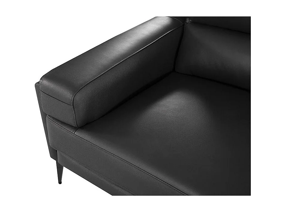 Fauteuil cuir Design MAYRON Noir
