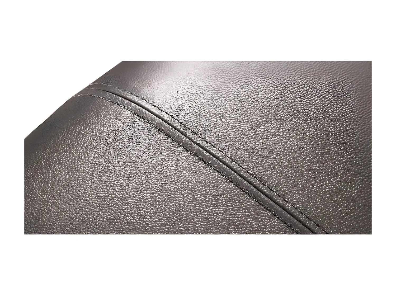 Canapé 3 places en cuir LYAM Marron - Angle Droit