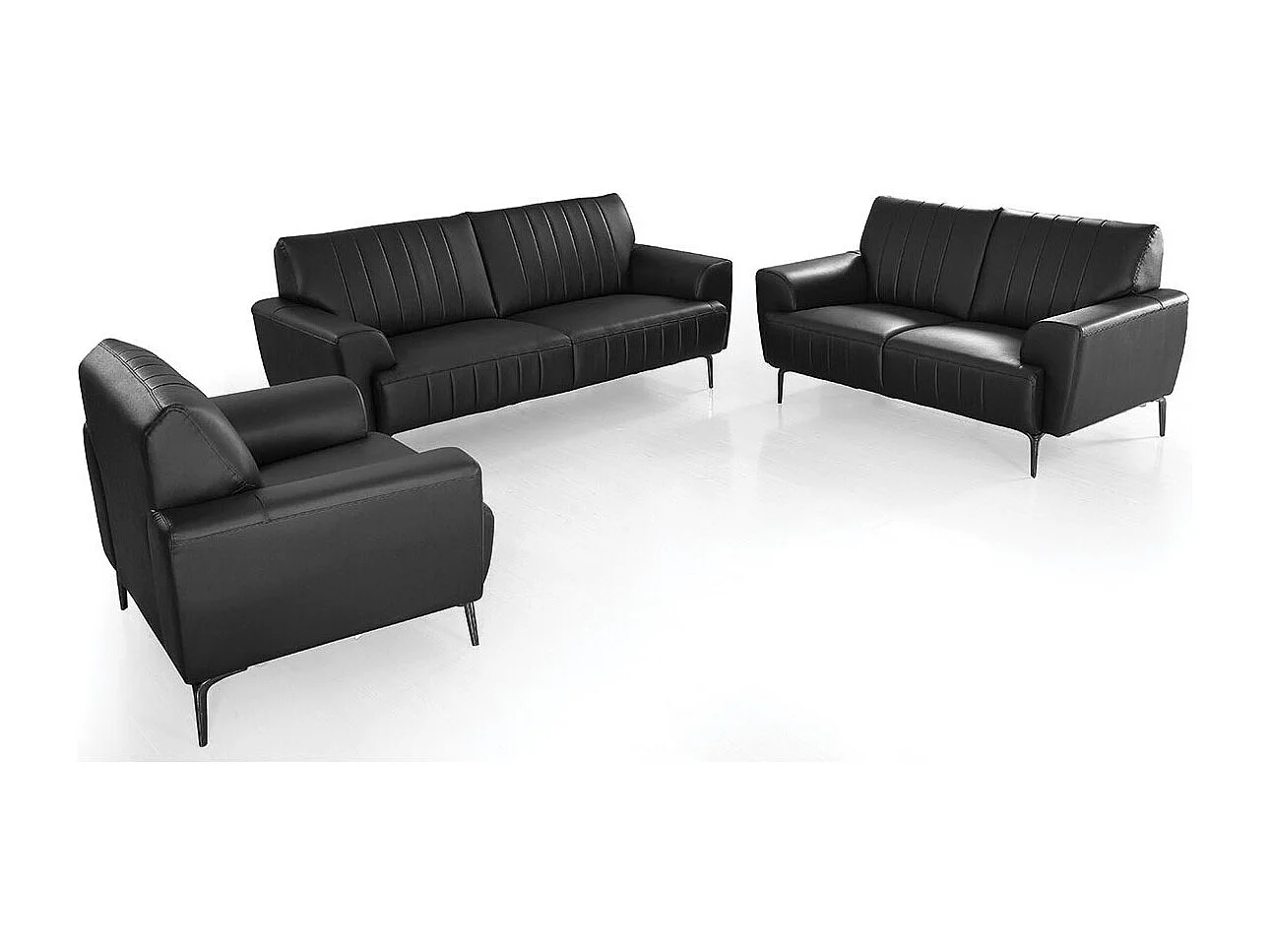 Fauteuil cuir Design ROMY Noir