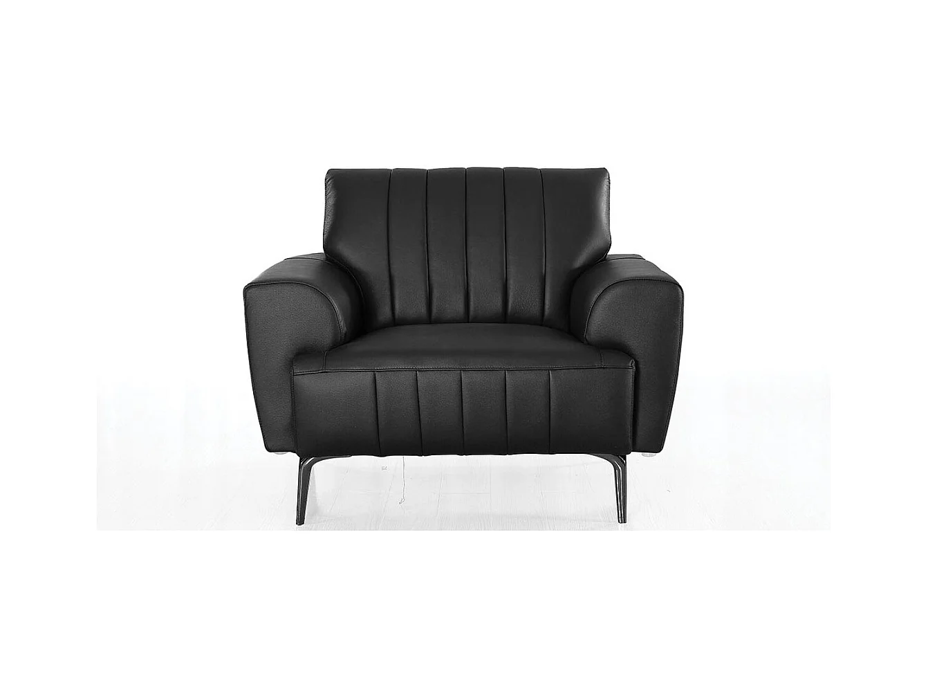 Fauteuil cuir Design ROMY Noir
