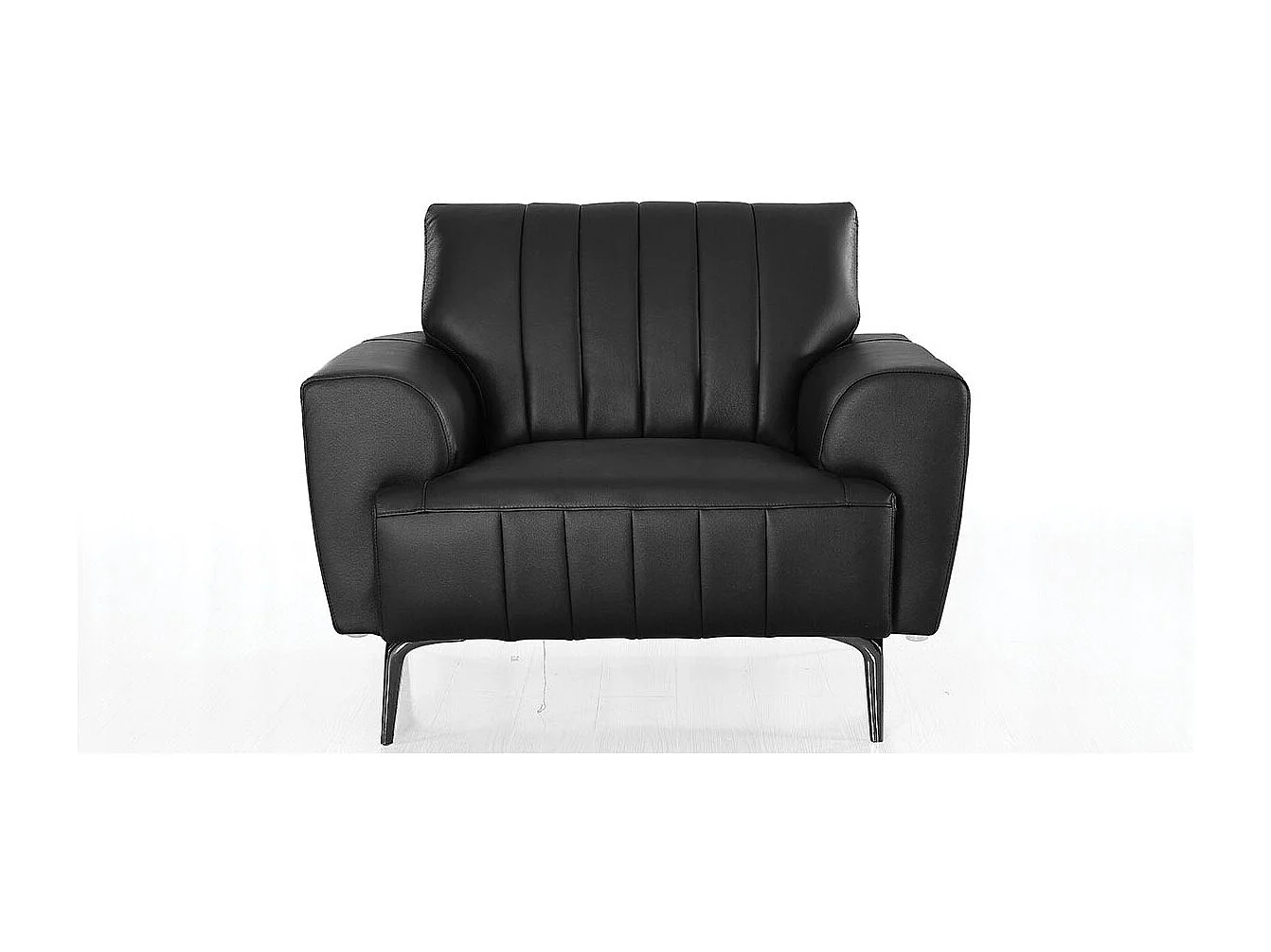 Fauteuil cuir Design ROMY Noir