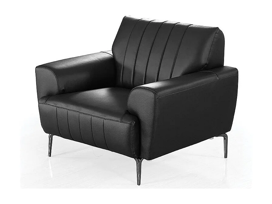 Fauteuil cuir Design ROMY Noir