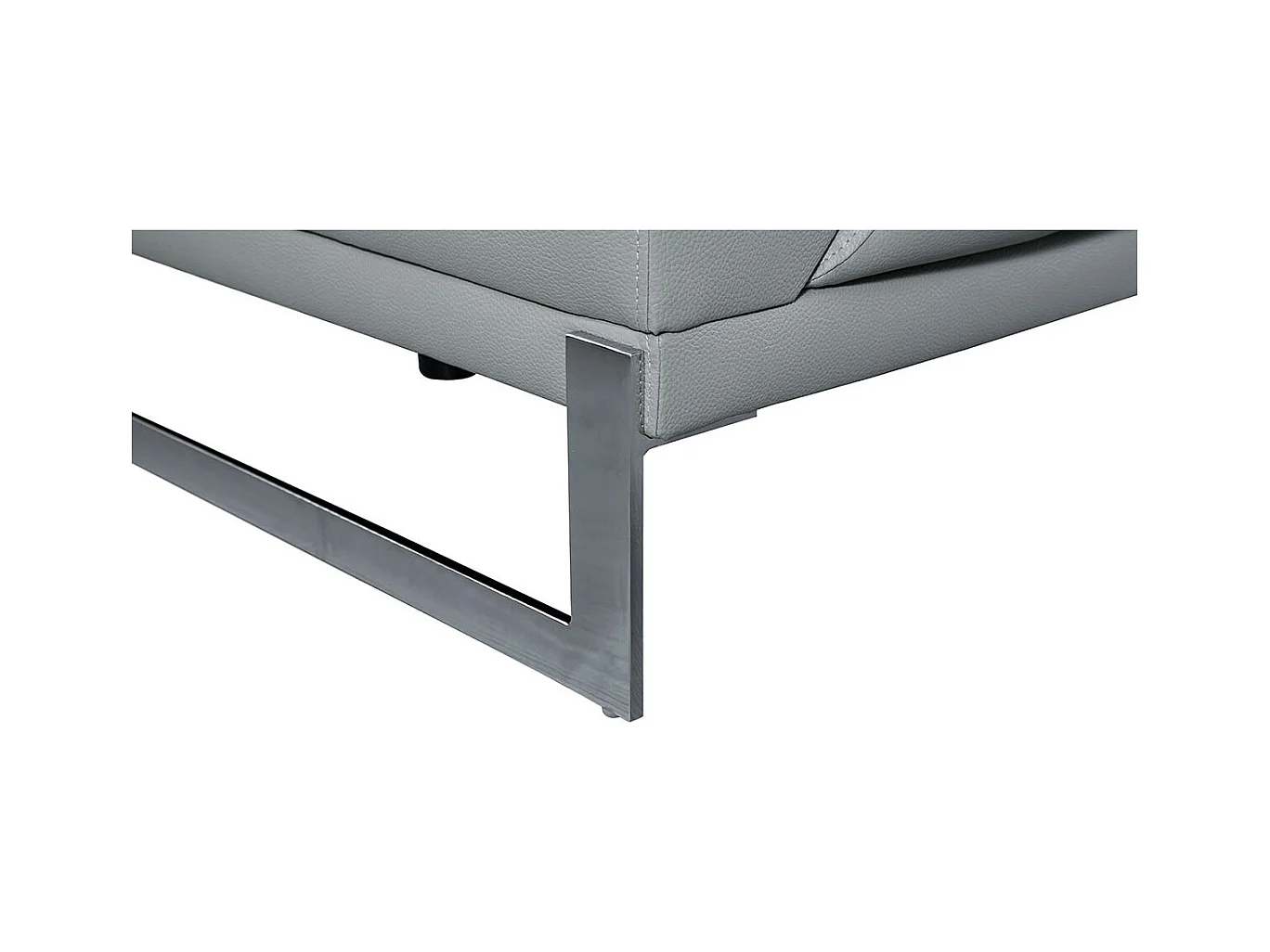 Canapé 2 places Cuir HAVANA Gris - Angle Droit