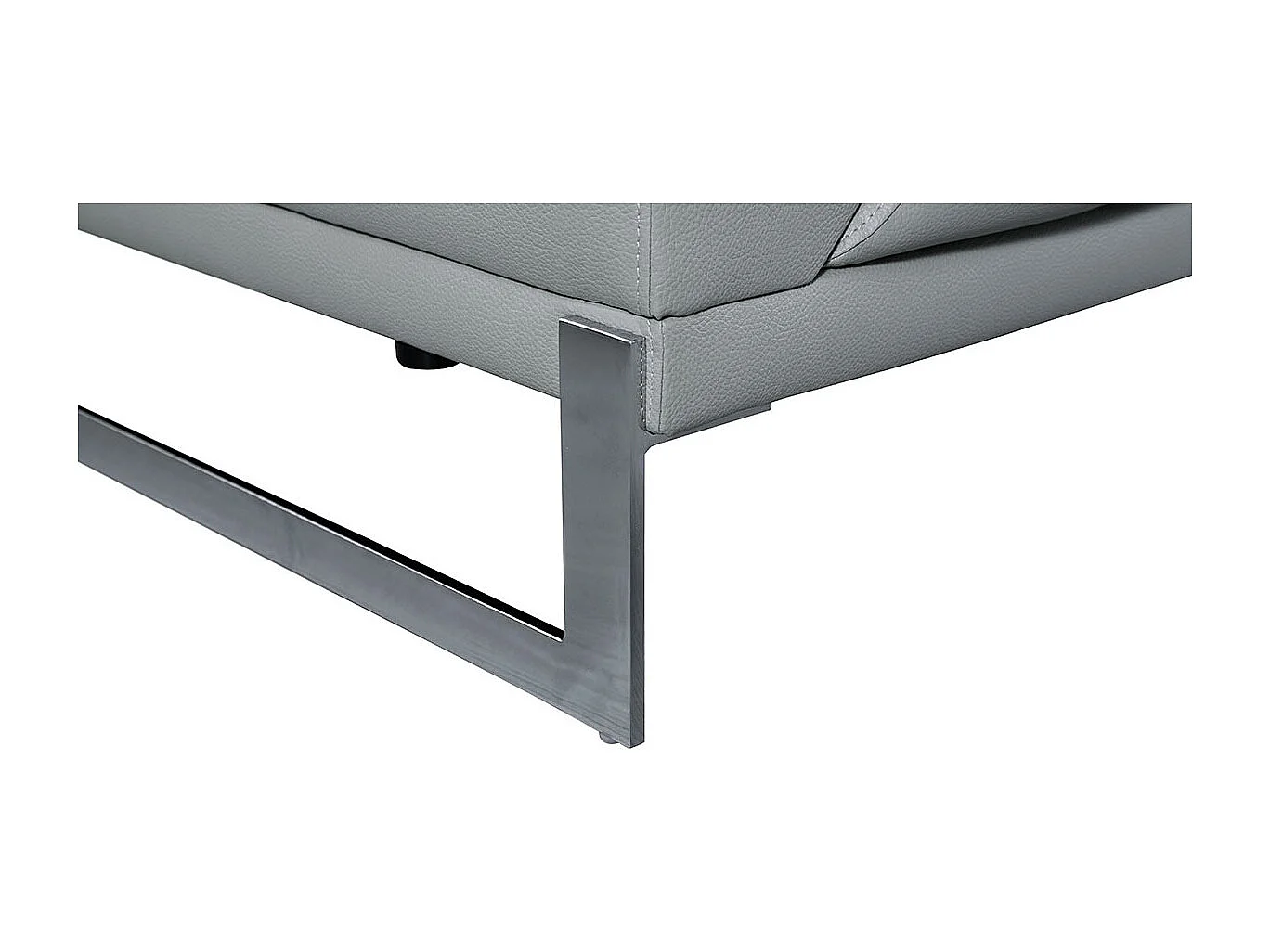 Canapé 2 places Cuir HAVANA Gris - Angle Droit