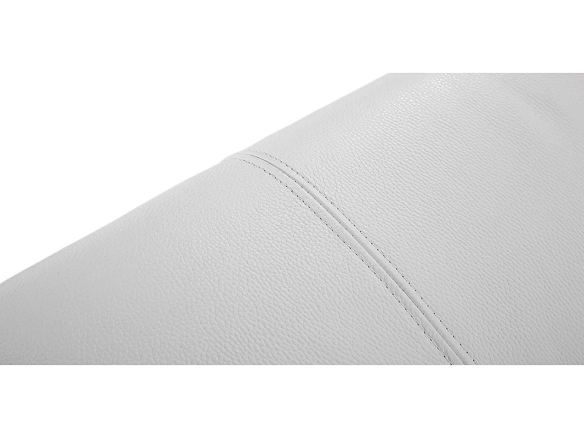 Canapé 2 places en cuir JUDE Blanc - Angle Droit