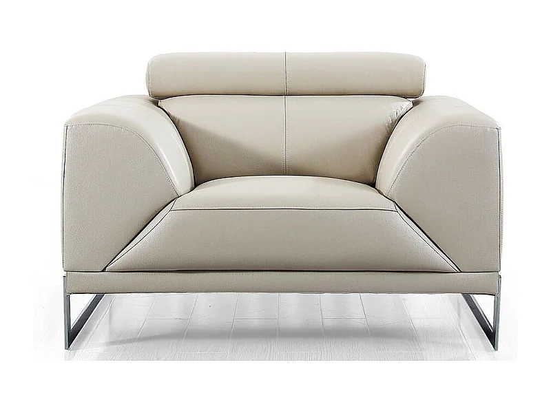 Fauteuil cuir Design HAVANA Beige