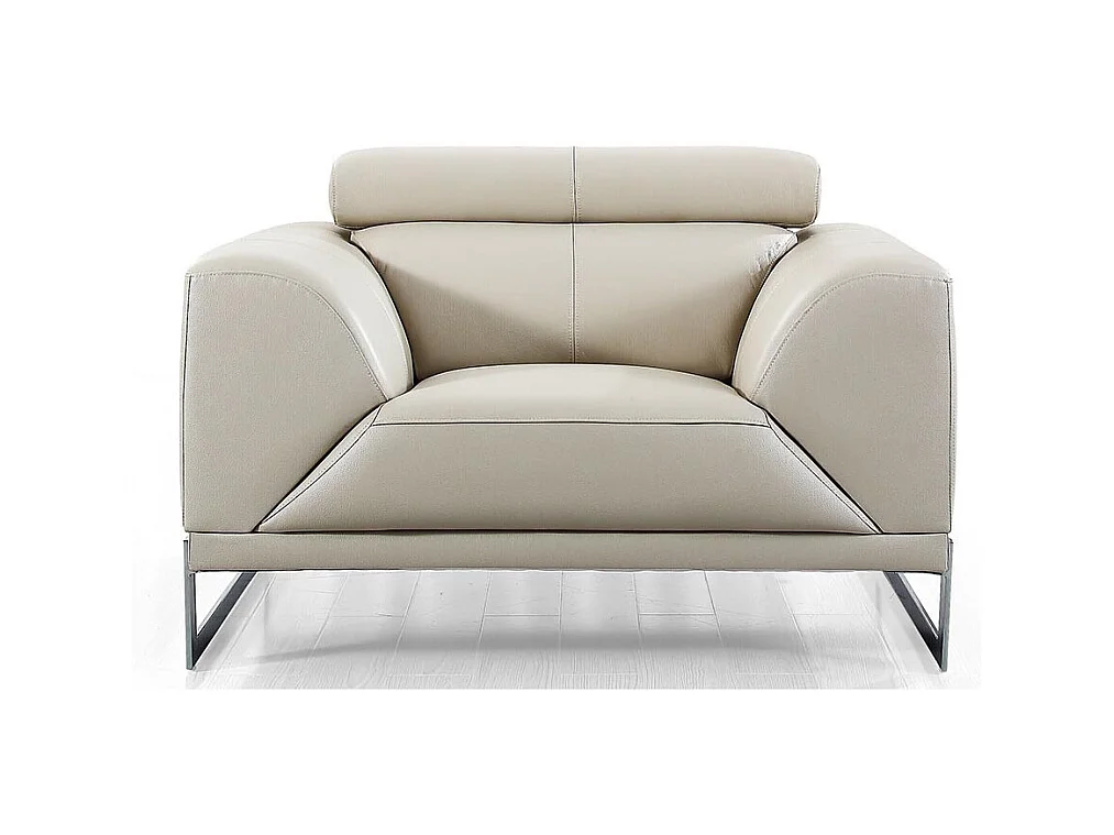 Fauteuil cuir Design HAVANA Beige