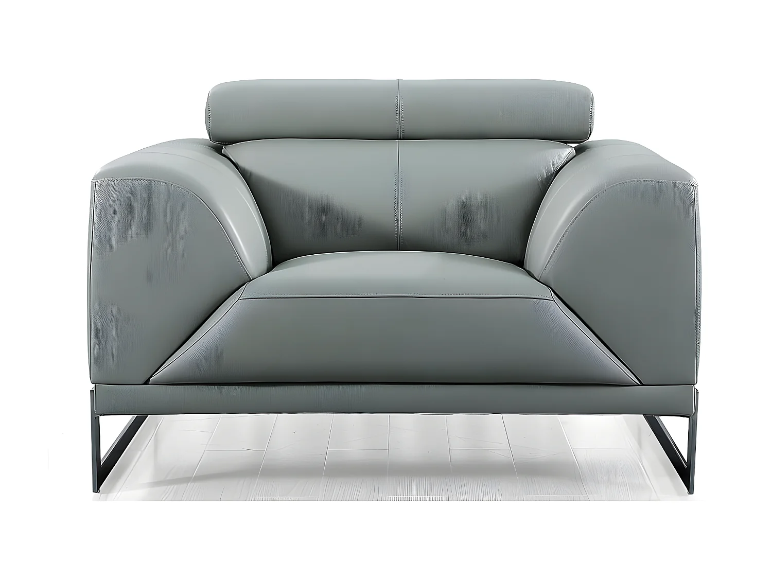Fauteuil cuir Design HAVANA Gris