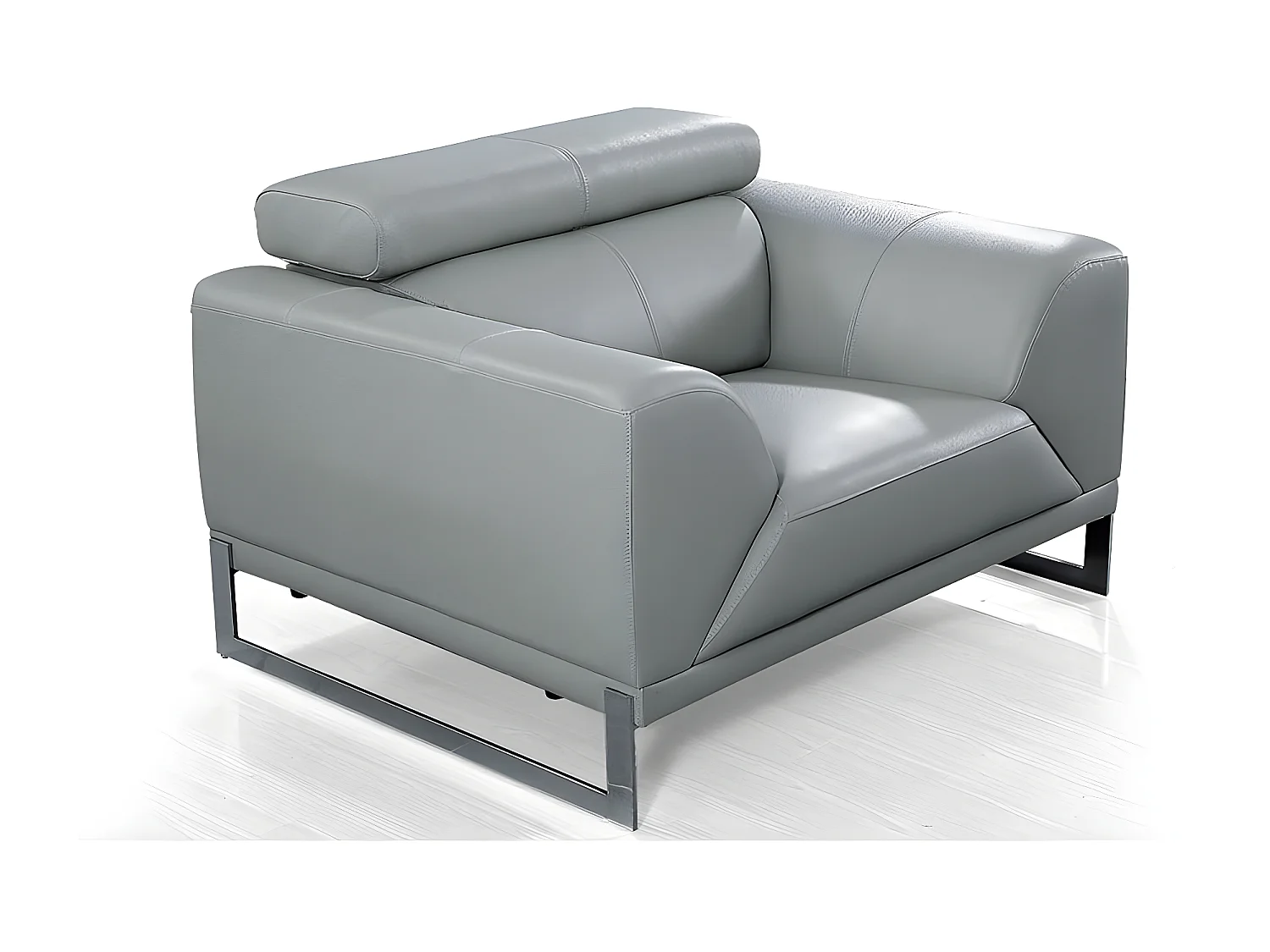 Fauteuil cuir Design HAVANA Gris