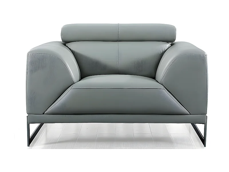 Fauteuil cuir Design HAVANA Gris