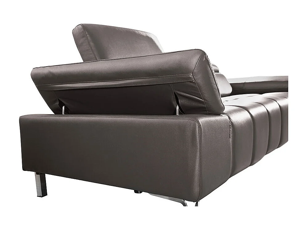 Canapé 2 places en cuir LYAM Marron