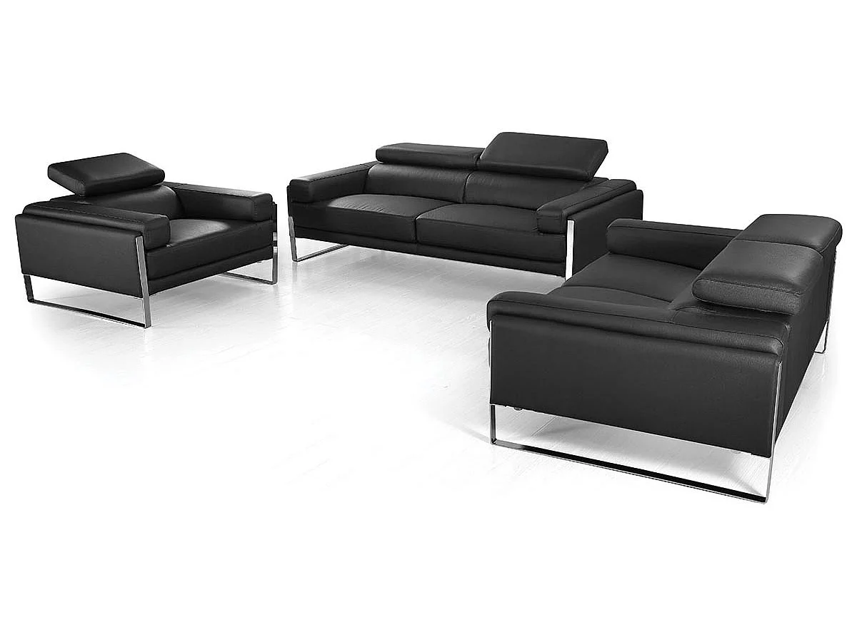 Fauteuil cuir Design ALIYAH Noir