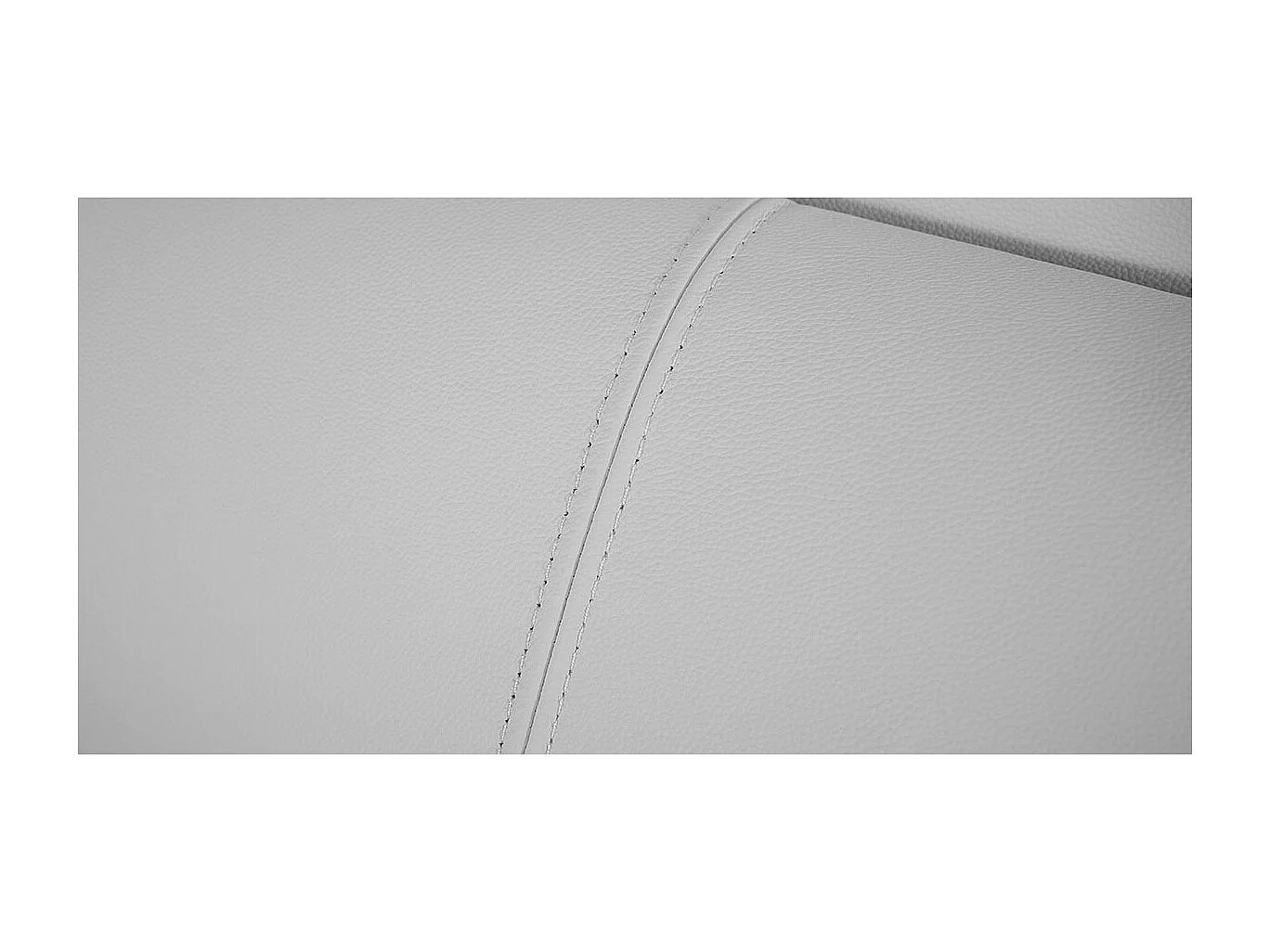 Canapé 2 places Cuir JACOB Blanc - Angle Droit