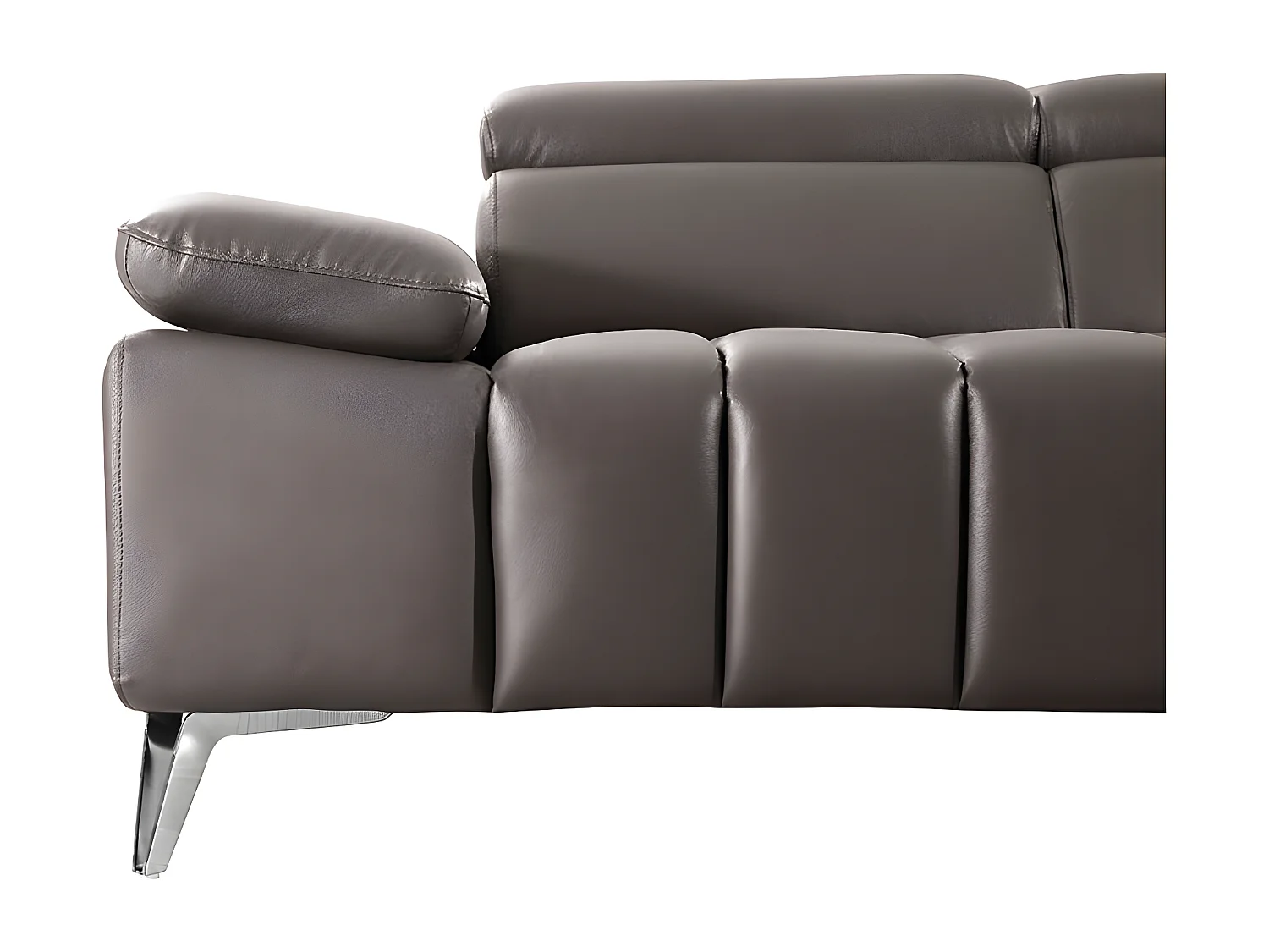 Fauteuil cuir Design LYAM Marron