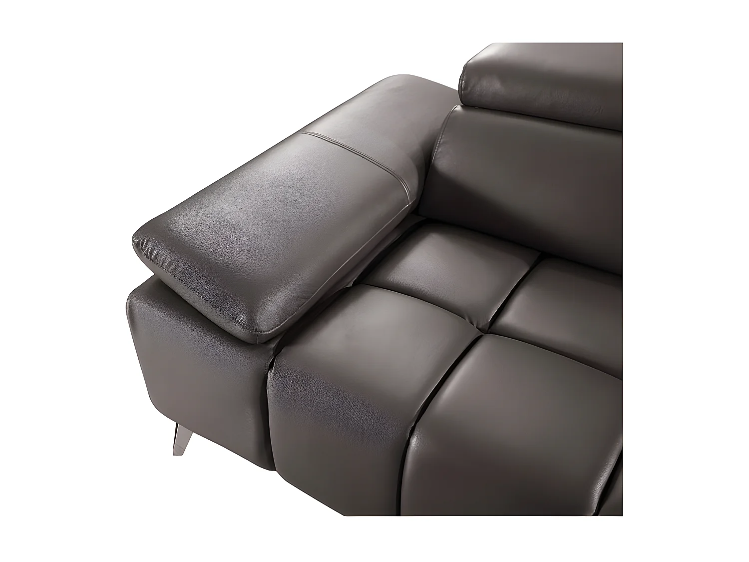 Fauteuil cuir Design LYAM Marron