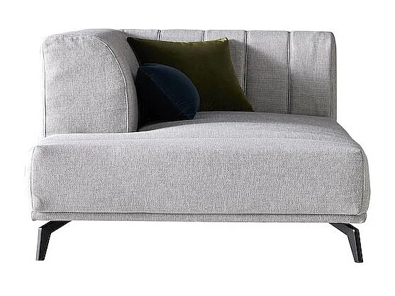 Canapé d'angle gauche en tissu gris - CAIRO - Angle Gauche